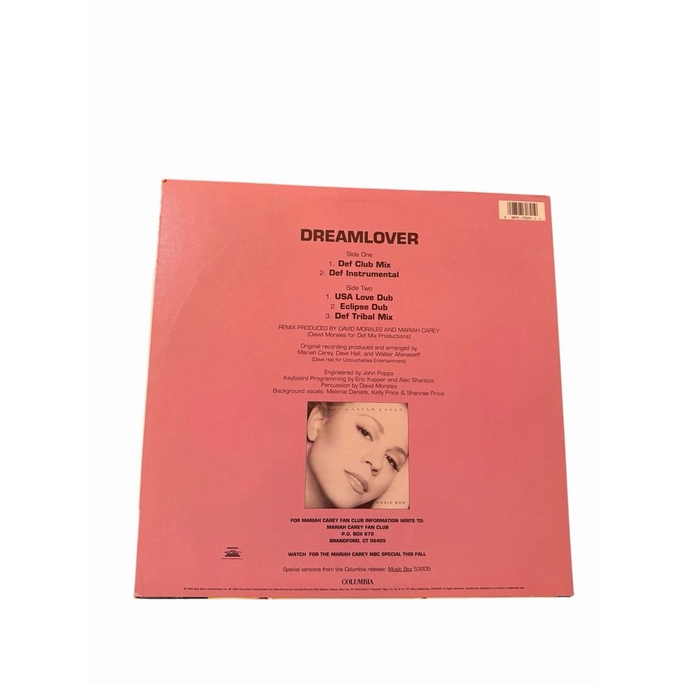 Mariah Carey "Dreamlover" remixes on Columbia 1993 original press - Picture 2 of 3